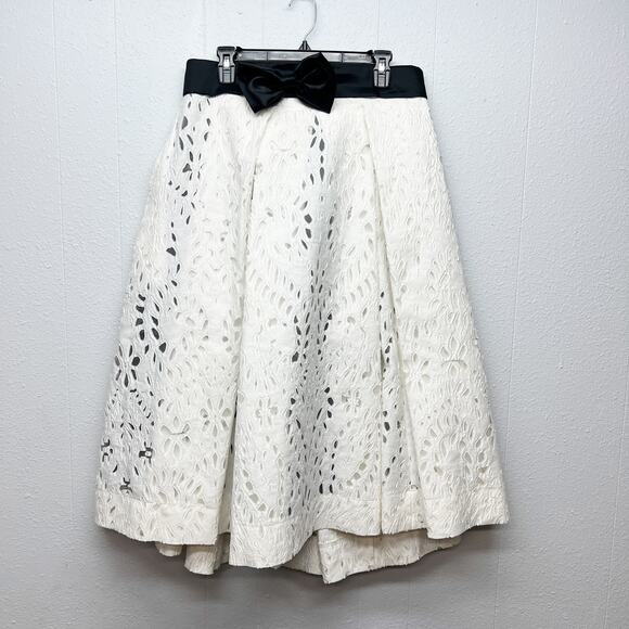 AZADEH Eyelet High Waisted Womens Midi Skirt Medium Play Festival Event Fairy - Picture 1 of 12